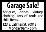 Catchy garage sale ads
